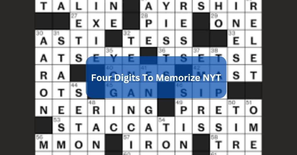 Four Digits To Memorize NYT: All You Need To Know
